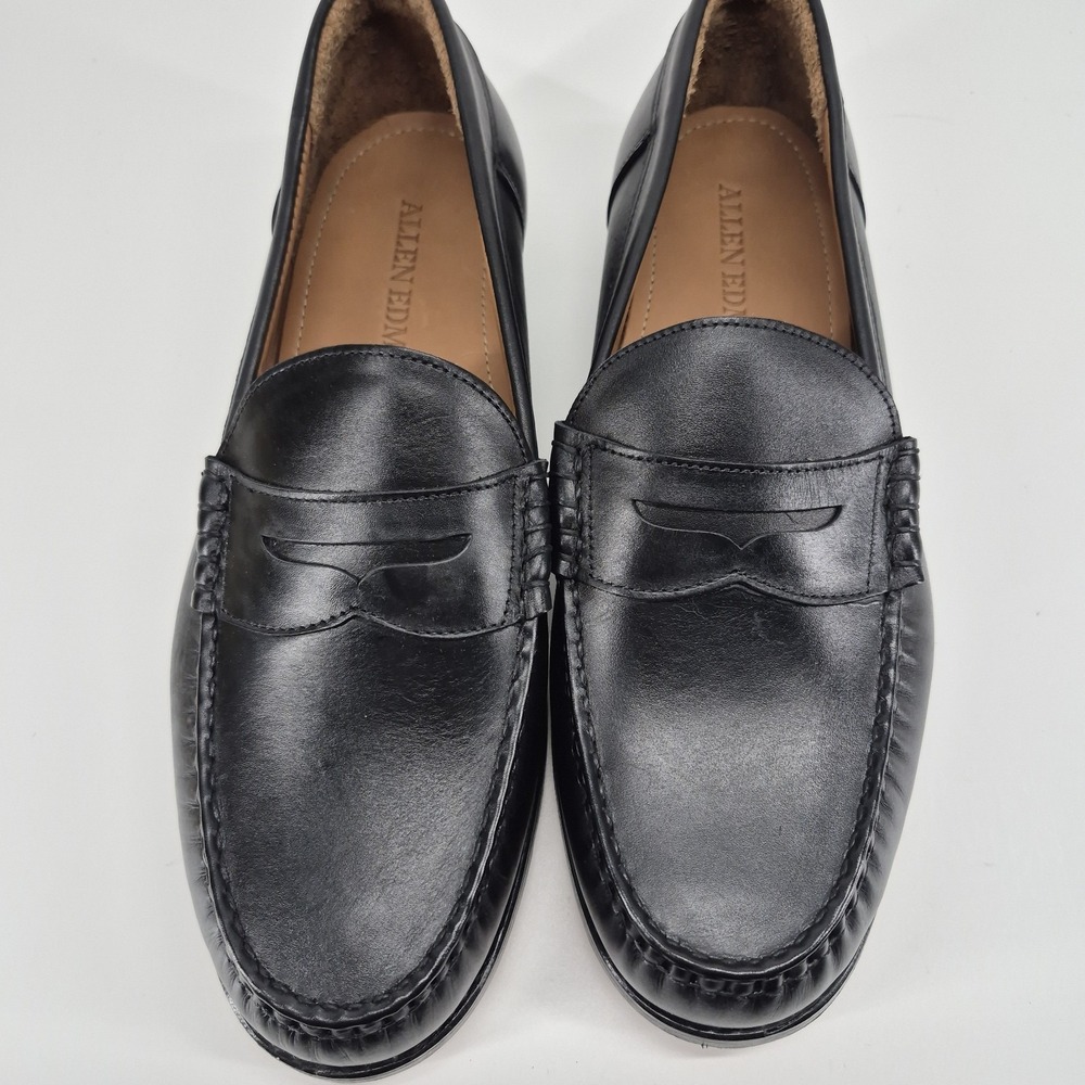 Allen Edmonds "NEWMAN" Men's Leather Penny Loafer 10.5 EEE Black - Picture 4 of 10